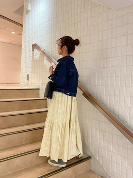 「ストライプワンピース」｜「アイテム（その他）」を使った、NaNaMiさん（レディース・157cm）の春コーディネート