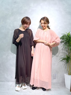 「シアーワンピース」｜「アイテム（その他）」を使った、NaNaMiさん（レディース・157cm）の春コーディネート