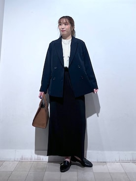 「アイテム（バングル/リストバンド）」を使った、no23miさん（レディース・155cm）の秋コーディネート