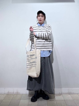 「GLOBAL WORK（グローバルワーク）のアイテム（キャップ）」を使った、no23miさん（レディース・155cm）の春コーディネート