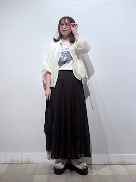 「アイテム（ブルゾン）」を使った、no23miさん（レディース・155cm）の夏コーディネート