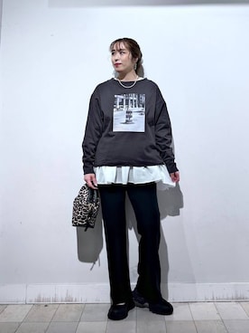 「アイテム（バングル/リストバンド）」を使った、no23miさん（レディース・155cm）の秋コーディネート