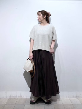 「アイテム（バングル/リストバンド）」を使った、no23miさん（レディース・155cm）の夏コーディネート