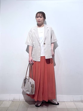 「GLOBAL WORK（グローバルワーク）のリッチクリーンプリントT半袖/147640（Tシャツ/カットソー）」を使った、no23miさん（レディース・155cm・20代）の夏コーディネート