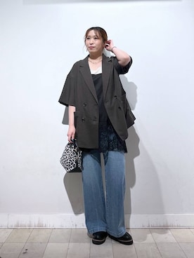 「GLOBAL WORK（グローバルワーク）のアイテム（ジャケット/アウター）」を使った、no23miさん（レディース・155cm）の春コーディネート