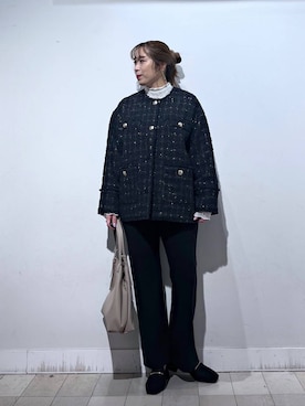 「アイテム（バングル/リストバンド）」を使った、no23miさん（レディース・155cm）の秋コーディネート