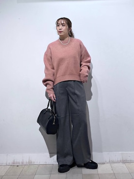 「アイテム（バングル/リストバンド）」を使った、no23miさん（レディース・155cm）の秋コーディネート