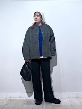 「アイテム（バングル/リストバンド）」を使った、no23miさん（レディース・155cm）の秋コーディネート