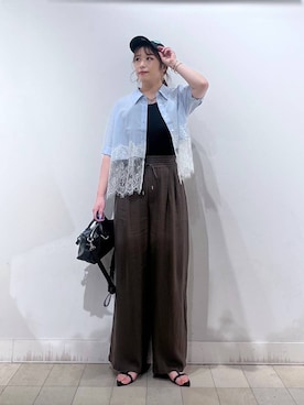 「GLOBAL WORK（グローバルワーク）のアイテム（パンツ）」を使った、no23miさん（レディース・155cm）の夏コーディネート