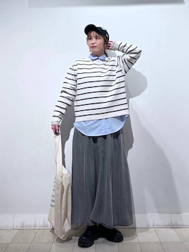 「GLOBAL WORK（グローバルワーク）のアイテム（帽子）」を使った、no23miさん（レディース・155cm）の春コーディネート