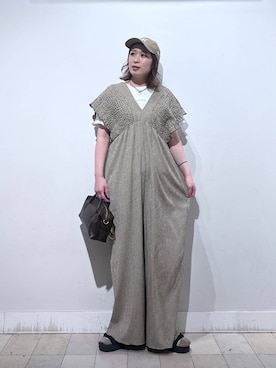 「GLOBAL WORK（グローバルワーク）のNEW ERA/CasualClassic/586593（キャップ、ベージュ系）」を使った、no23miさん（レディース）の春コーディネート