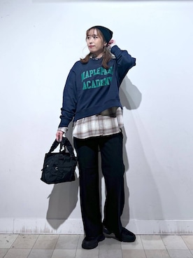 「アイテム（バングル/リストバンド）」を使った、no23miさん（レディース・155cm）の秋コーディネート