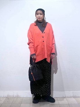 「アイテム（バングル/リストバンド）」を使った、no23miさん（レディース・155cm）の秋コーディネート