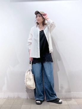「GLOBAL WORK（グローバルワーク）のアイテム（パンツ）」を使った、no23miさん（レディース・155cm）の夏コーディネート