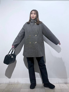 「アイテム（バングル/リストバンド）」を使った、no23miさん（レディース・155cm）の秋コーディネート