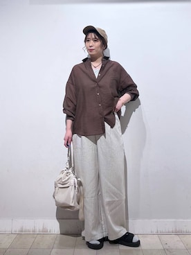 「GLOBAL WORK（グローバルワーク）のアイテム（帽子）」を使った、no23miさん（レディース・155cm）の夏コーディネート