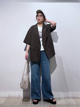 「NEW ERA（ニューエラ）のNEW ERA/920TYP/26/616634（キャップ、ベージュ系）」を使った、no23miさん（レディース）の春コーディネート