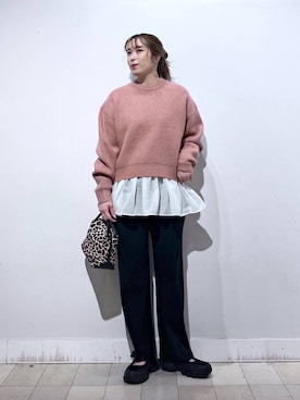 「アイテム（バングル/リストバンド）」を使った、no23miさん（レディース・155cm）の秋コーディネート