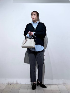 「アイテム（バングル/リストバンド）」を使った、no23miさん（レディース・155cm）の秋コーディネート