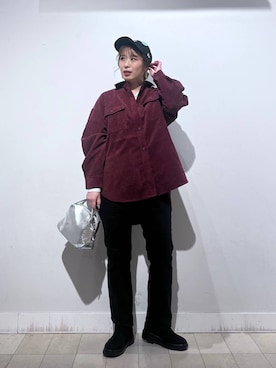 「アイテム（バングル/リストバンド）」を使った、no23miさん（レディース・155cm）の秋コーディネート
