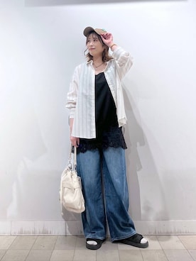「GLOBAL WORK（グローバルワーク）のアイテム（帽子）」を使った、no23miさん（レディース・155cm）の夏コーディネート