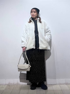 「アイテム（バングル/リストバンド）」を使った、no23miさん（レディース・155cm）の秋コーディネート