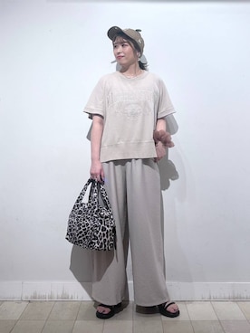 「GLOBAL WORK（グローバルワーク）のアイテム（帽子）」を使った、no23miさん（レディース・155cm）の夏コーディネート