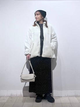 「アイテム（バングル/リストバンド）」を使った、no23miさん（レディース・155cm）の秋コーディネート