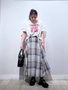 「アイテム（バングル/リストバンド）」を使った、no23miさん（レディース・155cm）の秋コーディネート