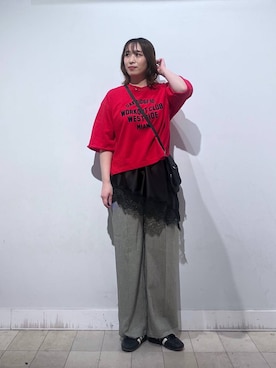 「GLOBAL WORK（グローバルワーク）のアイテム（スウェット）」を使った、no23miさん（レディース・155cm）の春コーディネート
