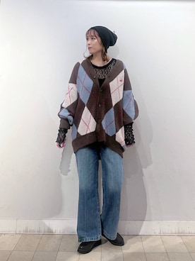 「GLOBAL WORK（グローバルワーク）のアイテム（帽子）」を使った、no23miさん（レディース・155cm）の秋コーディネート