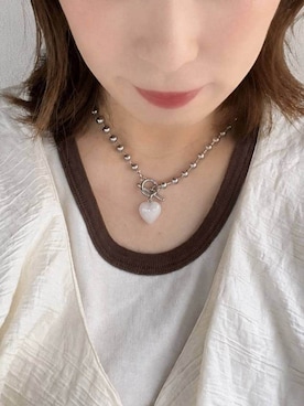 「GLOBAL WORK（グローバルワーク）のBeautee配色タンク/584676（タンクトップ、ホワイト系）」を使った、no23miさん（レディース）の春コーディネート