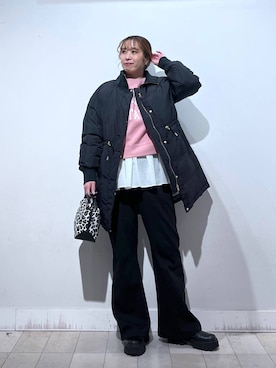 「アイテム（その他ヘアアクセサリー）」を使った、no23miさん（レディース・155cm）の冬コーディネート