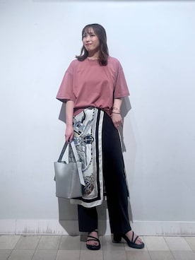 「スカーフ」｜「アイテム（バッグ）」を使った、no23miさん（レディース・155cm）の夏コーディネート