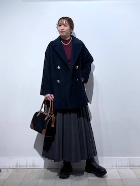 「アイテム（バングル/リストバンド）」を使った、no23miさん（レディース・155cm）の秋コーディネート