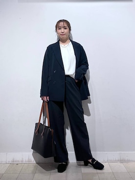 「アイテム（バングル/リストバンド）」を使った、no23miさん（レディース・155cm）の秋コーディネート