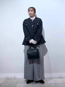 「アイテム（バングル/リストバンド）」を使った、no23miさん（レディース・155cm）の秋コーディネート