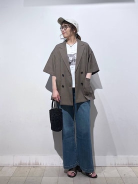 「NEW ERA（ニューエラ）のNEW ERA/920TYP/26/616634（キャップ、ベージュ系）」を使った、no23miさん（レディース）の春コーディネート