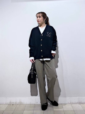 「アイテム（バングル/リストバンド）」を使った、no23miさん（レディース・155cm）の秋コーディネート