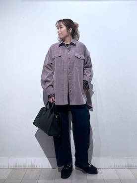 「アイテム（バングル/リストバンド）」を使った、no23miさん（レディース・155cm）の秋コーディネート