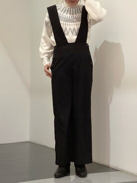 「Te chichi TERRASSE（テチチテラス）のアイテム（オールインワン・サロペット）」を使った、ぬんさん（レディース・162cm）の冬コーディネート