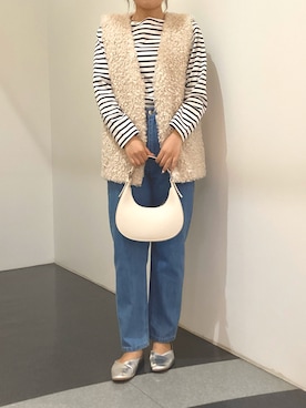 「テーパードデニム」｜ぬんさん（レディース・162cm）の秋コーディネート