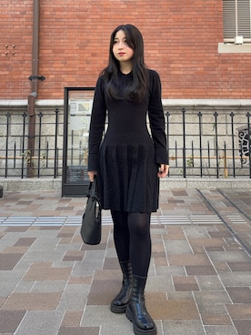 「アイテム（ワンピース）」を使った、yukaさん（レディース・153cm・20代）の秋コーディネート