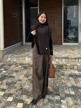 「アイテム（ハンドバッグ）」を使った、yukaさん（レディース・153cm・20代）の冬コーディネート