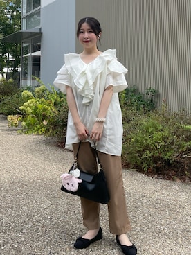「アイテム（パンプス）」を使った、yukaさん（レディース・153cm・20代）の秋コーディネート