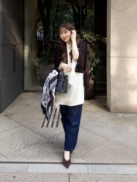「NEUNA（ヌナ）のアイテム」を使った、yukaさん（レディース・153cm）の秋コーディネート