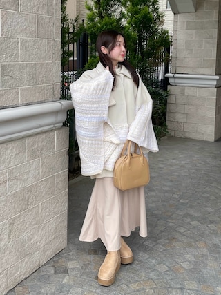 WILLFULLY（ウィルフリー）の「jacquard knit docking poncho CO 