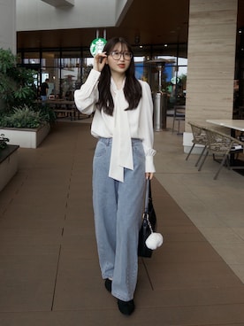 「NEUNA（ヌナ）のアイテム」を使った、yukaさん（レディース・153cm）の夏コーディネート