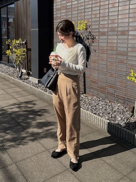 「アイテム（財布/小物）」を使った、yukaさん（レディース・153cm）の春コーディネート