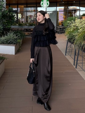 「アイテム（ハンドバッグ）」を使った、yukaさん（レディース・153cm・20代）の秋コーディネート